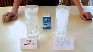 alka seltzer hot and cold water experiment [upl. by Nednal]