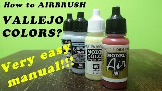 Test VALLEJO COLORSHow to airbrush [upl. by Ttennaj]