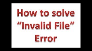 How to Fix Invalid File Name Error In Programs [upl. by Ravel811]