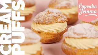 All About Choux Cream Puff Recipe amp Tutorial  Choux Pastry made easy  Cupcake Jemma [upl. by Avehsile]