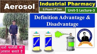 Aerosol  Introduction History Advantage amp Disadvantage  L3 Unit5  Industrial Pharmacy 5th Sem [upl. by Auhs]