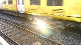 Merseyrail 507 009 making arcs at Birkdale station [upl. by Las]