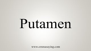 How To Say Putamen [upl. by Idnal]