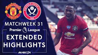 Manchester United v Sheffield United  PREMIER LEAGUE HIGHLIGHTS  6242020  NBC Sports [upl. by Cristabel722]