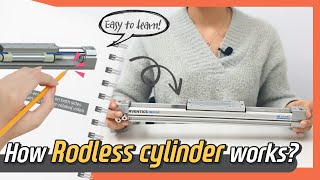 How RODLESS CYLINDER works Animation  Sub [upl. by Marie-Jeanne]