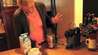 Nespresso Aeroccino Plus Frother Review Frothing Almond Milk [upl. by Asena]