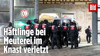 Gefängnismeuterei Polizei stürmt Knast in Thüringen  JVA Untermaßfeld [upl. by Brottman]